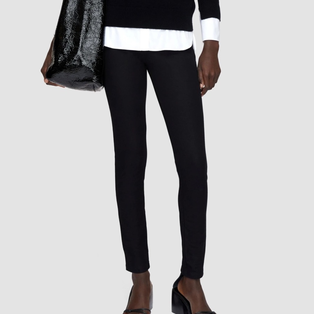 Joseph "Gabardine" Stretch Black Trouser Skinny Crop Ankle Leggings Minimalist